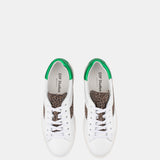 Ruby - Metallic Green / Leopard Trim