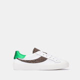 Ruby - Metallic Green / Leopard Trim