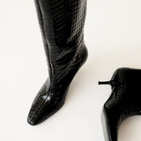 Bettina - Black Croc