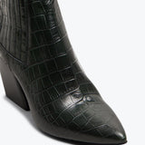 Astrid - Black Croc Leather